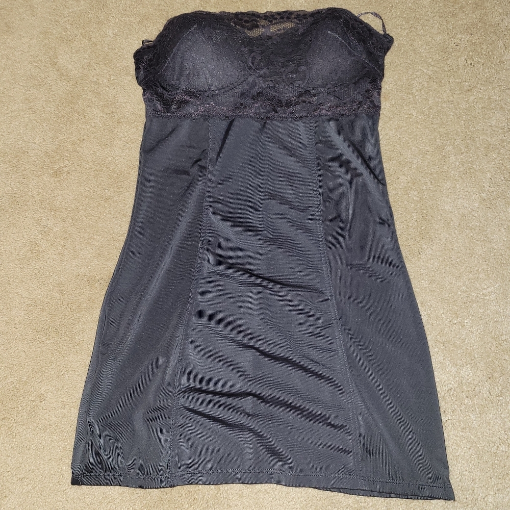 Gray Strapless Bodycon Dress
